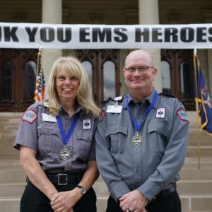 EMT Roxanne Cottrell and EMS Educator Lee Howie
