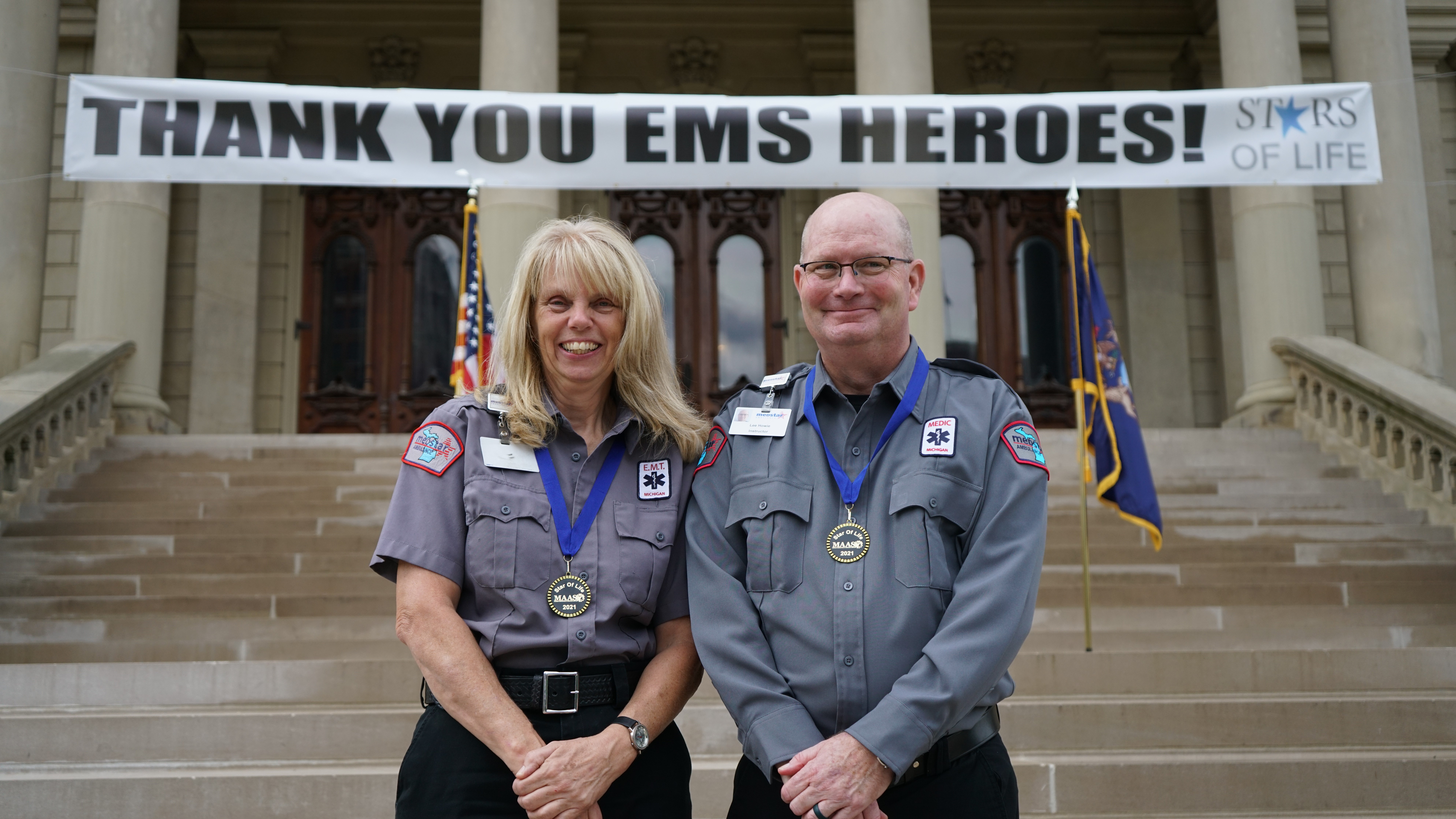 EMT Roxanne Cottrell and EMS Educator Lee Howie